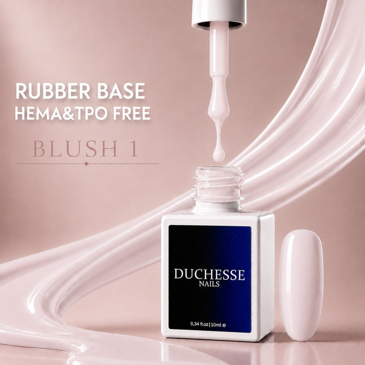 Rubber Base HEMA & TPO FREE, Nuanta Blush 1, 10 ml