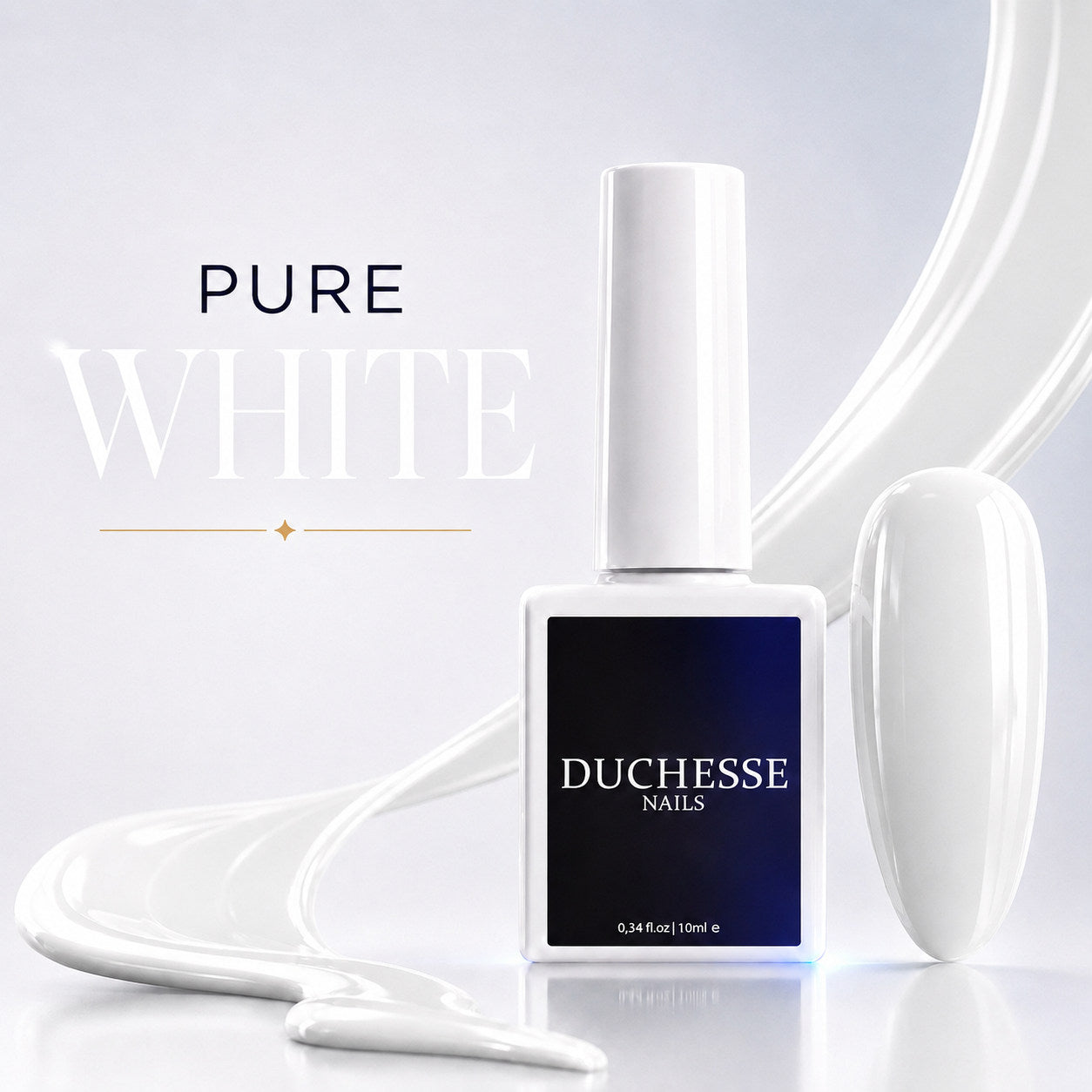 Oja Semipermanenta Unghii, HEMA&TPO FREE, Nuanta Pure White, 10 ml