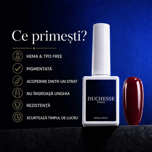 Oja Semipermanenta Unghii, HEMA&TPO FREE, Nuanta Burgundy, 10 ml