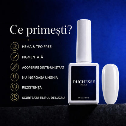 Oja Semipermanenta Unghii, HEMA&TPO FREE, Nuanta Pure White, 10 ml