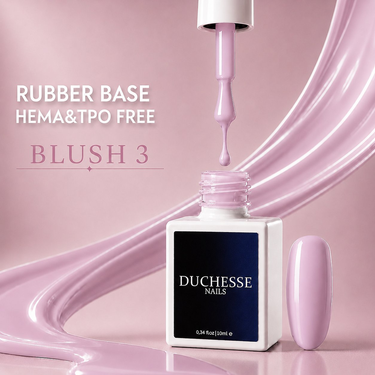 Rubber Base HEMA & TPO FREE, Nuanta BLUSH 3, 10 ml
