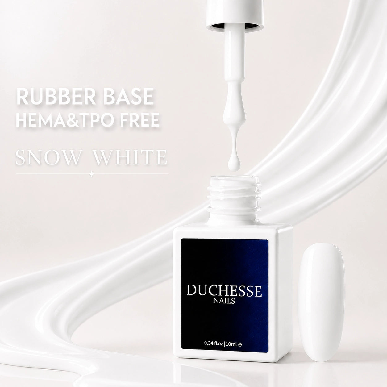 Rubber Base HEMA & TPO FREE, Nuanta Snow White, 10 ml