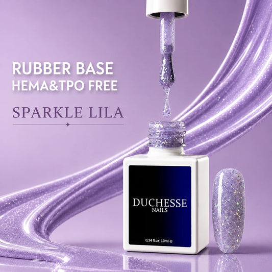 Rubber Base HEMA & TPO FREE, Nuanta SPARKLE LILA, 10 ml